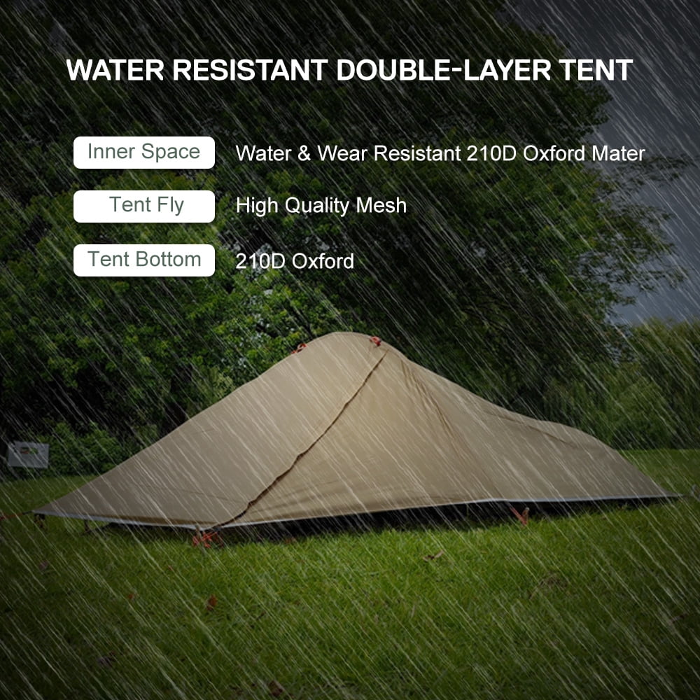 Tent  Outdoor Camping Tent Single Person Camping Tent Water Resistant Tent Aviation Aluminum Support Portable Sleeping Bag Tent