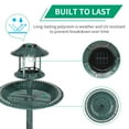thumbnail image 6 of Zimtown 42 Inch Bird Bath with Solar Light Antique Copper Weather Resistant Birdbaths Dark Green, 6 of 10