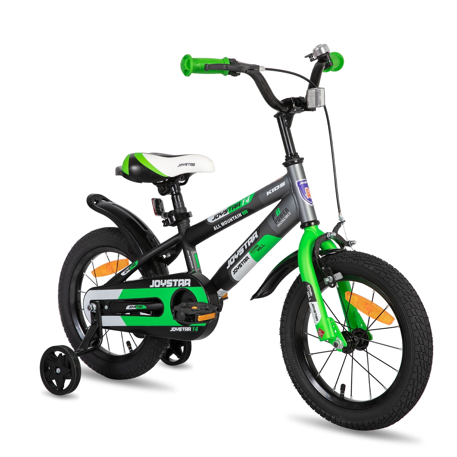 JOYSTAR New Berry Kids Bike Ages 3 10 12 20 Inch with Training Wheels Green Walmart