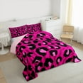 thumbnail image 3 of Manfei Leopard Print Bedding Comforter Set,Zebra Pattern Twin Comforter Sets,Pink Black Bedding Set For Teens,Super Cozy Room Decor Reversible,2 Pieces, 3 of 8