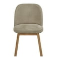 thumbnail image 4 of Weston Home Alta Wood Finish Taupe Fabric Curved Low Back Dining Chair, Set of 2, Oak Wash, 4 of 10