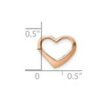thumbnail image 6 of Auriga Fine Jewelry 14K Rose Gold Heart Chain Slide Pendant (L - 14.2mm, W - 12.25mm) for Women, 6 of 6