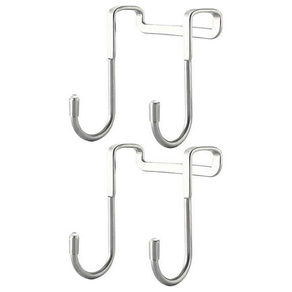 2Pcs Over The Cabinet Door Hanger Hooks Sturdy Stainless Steel Door Hanger for Cabinet Wardrobe