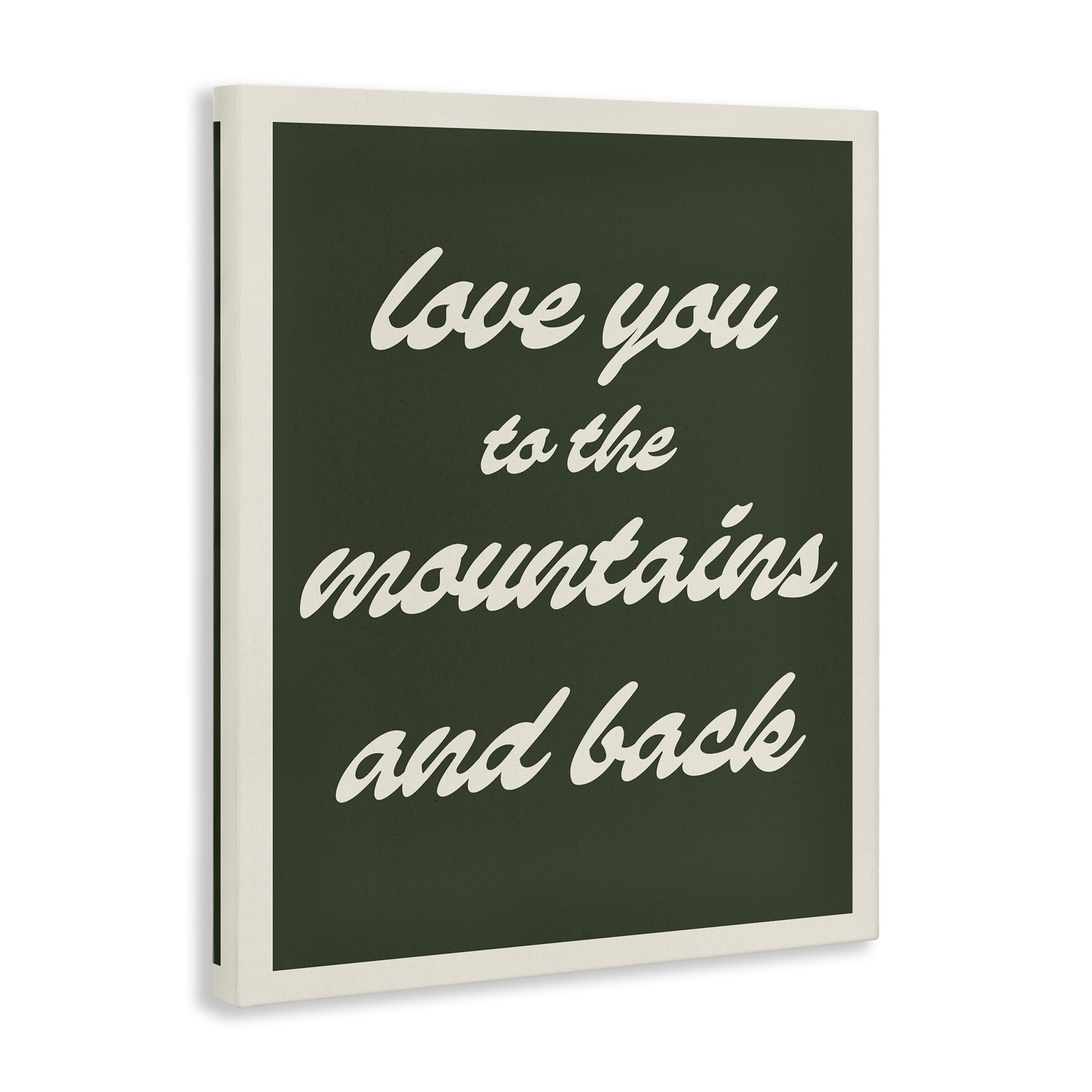 Stupell Industries Love Mountains & Back Text & Numbers Painting Wrapped Canvas Art Print Wall Art, 16 x 20