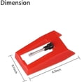 thumbnail image 5 of Aguja para tocadiscos, paquete de 4 agujas universales de repuesto para lápiz giratorio, agujas para fonógrafo compatibles con tocadiscos de vinilo, 5 of 5