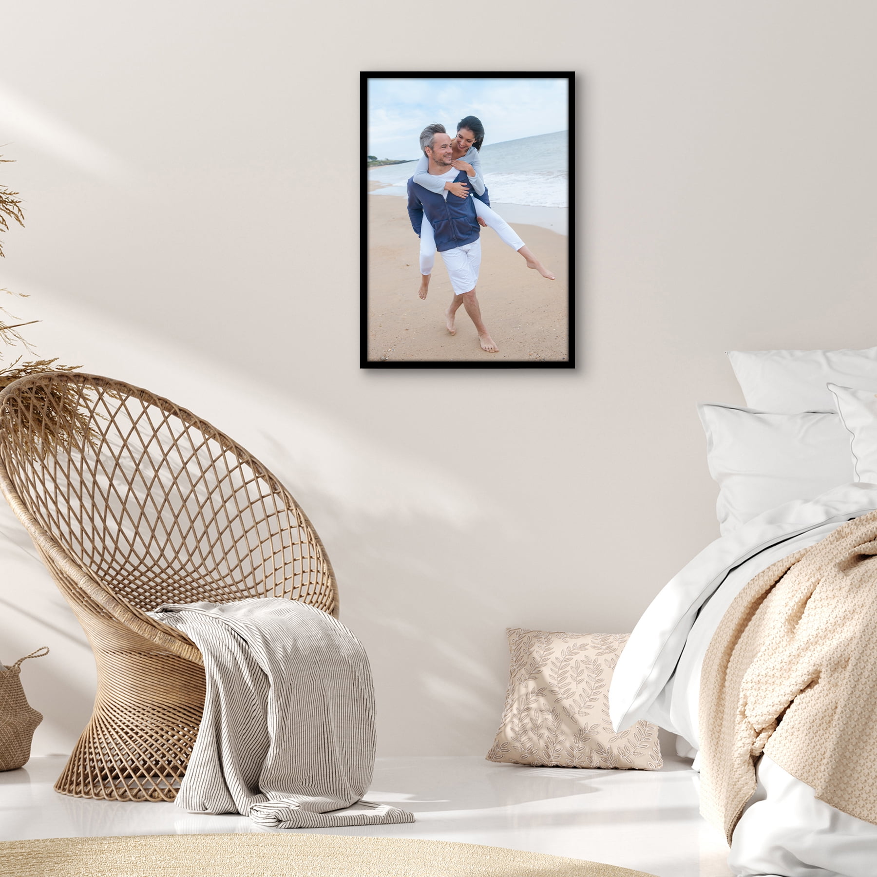 Americanflat 17x24 Picture Frame with Polished Plexiglass Streamline Collection Thin Border Wall - Black
