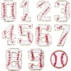 thumbnail image 1 of 11 parches termoadhesivos con números del 0 al 9, planos, con forma de tenis, de chenilla, bordados, dorados, estilo béisbol., 1 of 6