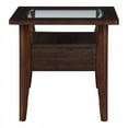 thumbnail image 3 of Furniture of America Eski Wood 1-Drawer Side Table in Dark Walnut, 3 of 5