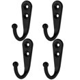 thumbnail image 4 of 10 Pcs Petits Crochets Noirs Cintres Vis Alliage de Zinc 21*12*30 mm, 4 of 7