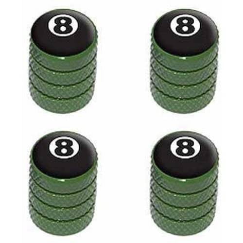 Eight 8 Ball Billiards Tire Rim Wheel Aluminum Valve Stem Caps