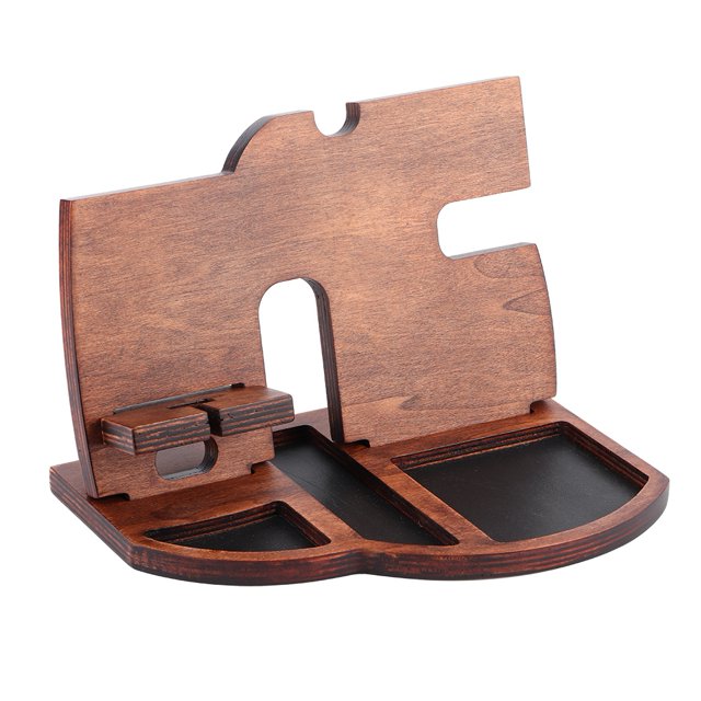 Organizador de madera de construcción resistente, soporte de madera, oficina para el hogar del novio para hombre,Soporte de madera para teléfono móvil Organizador de madera Estante de almacenamiento d Higoodz Cocina, Decoración y Otros