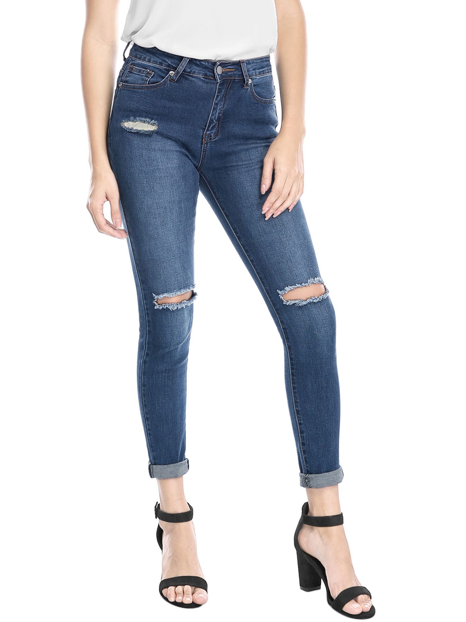 mid rise stretch jeans