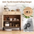 thumbnail image 3 of 2-Door Buffet Cabinet with Drawer and Adjustable Shelves, Modern Wood Sideboard Storage Cabinet for Kitchen, Dining Room, Living Room, Entryway, 3 of 7