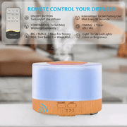 Merryhome 700ml Essential Oil Diffuser,Cool Mist Humidifier,Oil Diffuser with 7 Colors & Timmer Settings Remote Control Air Humidifier for Large Room Home Office
