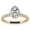 Yellow, variant on Oval Cut Prong Setting Ring in White Gold Plated Hidden Halo Ring for Women