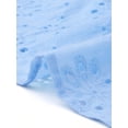 thumbnail image 5 of INSPIRE CHIC Edition Women's Lace Eyelet Dresses Summer Notched Neck Short Sleeve A Line Flowy Beach Midi Dress S Sky Blue, 5 of 6