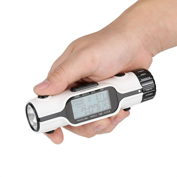 Portable Multi Time Zone World Time Travel Clock, Pocket Sized World Time Travel Alarm Clock, Outdoor For Traveling