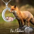 thumbnail image 6 of JUSORA Sterling Silver Fox/Frog Necklace for Women Origami Fox/Frog Moon Necklace Gifts for Women Mom, 6 of 10