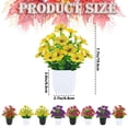 thumbnail image 3 of Artificial Flower Plant,Fake Flowers,Artificial Small Potted Plants & Violet Plastic Potted Flowers for Home Living Room Table Decoration,White, 3 of 8