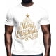 thumbnail image 2 of T-Shirts for Men, Merry Christmas Tree Star Crew Neck Cotton T-Shirt Men's Short Sleeve Gold Stripe Trees Texture, 2 of 8
