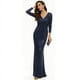 thumbnail image 5 of Vestido de cola de pez con lentejuelas y escote en V y manga larga, vestido de noche para banquete de anfitriona, vestido largo para mujer, vestido de dama de honor, vestido para brindis, 5 of 5