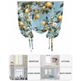 thumbnail image 6 of Lemon Flowers Tie Up Curtains for Window, Thermal Insulated Balloon Shade Adjustable Rod Pocket Curtains Valance Panels for Kitchen Bathroom Cafe 52 x 45 Country Bird Plant Watercolor Blue Summer, 6 of 6