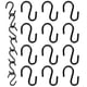 thumbnail image 2 of Ganchos de metal de black metal de 100 piezas Sanchos de metal S Hanging Hanger Schanning Switchs, 2 of 5