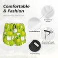 thumbnail image 4 of Logiee Green Apple Print Women 2 in 1 Running Shorts,High Waisted Athletic Shorts,Gym Workout Shorts with Liner Pockets-X-Large, 4 of 7