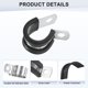 thumbnail image 2 of Uxcell 12 Paquete de Abrazaderas de Cable 14 mm 304 Acero Inoxidable Goma Forma R para Tubo, 2 of 7