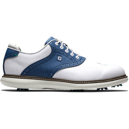 

FootJoy Men s Traditions Golf Shoes 57901 - White/Navy/Gray - 11.5 - Wide