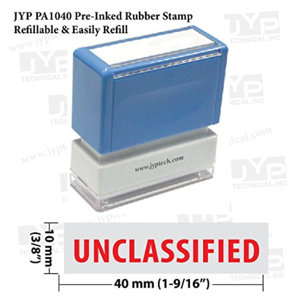 JYP PA1040 Pre-Inked Rubber Stamp Red Ink Denied 