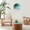 thumbnail image 2 of Beach Wall Clock Silent Non-Ticking Battery Operated Clocks 20 Inch Blue Ocean Tropical Wall Clock Decorative for Living Room Bedroom Office, 2 of 6