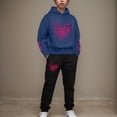 thumbnail image 2 of Linfrsh 2pcs Toddler Baby Boys Girl Clothes Sweatshirt Tops Pants Set Long Sleeve Sweatsuit Fall Winter Outfits Dark Blue,3-4 Years, 2 of 7