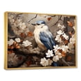 thumbnail image 2 of Designart "Ethereal Bird in Blue Florals" Animals Framed Wall Art - Modern Farmhouse Blue Bird Living Room Framed Canvas Art, 2 of 6