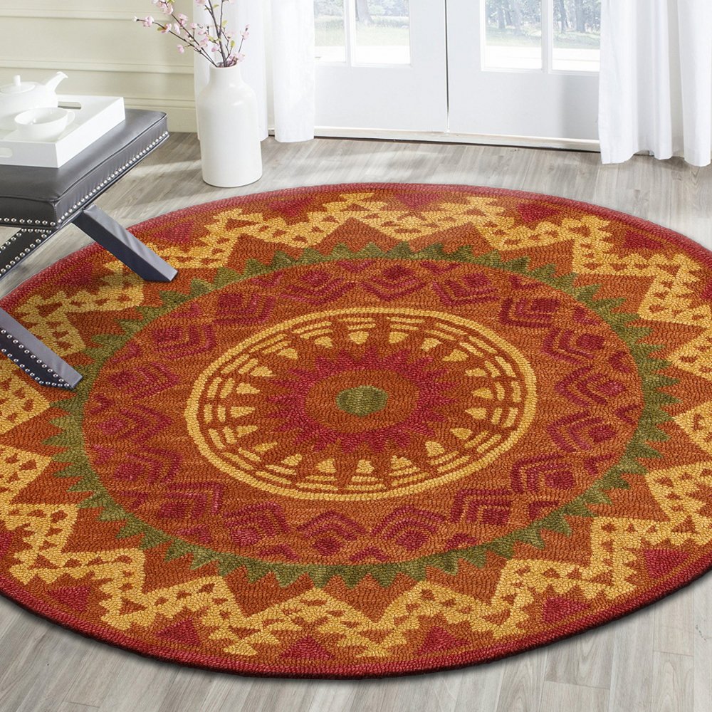 Dazzle Southwestern Medallion Indoor Round Rug ( 6 ft x 6 ft