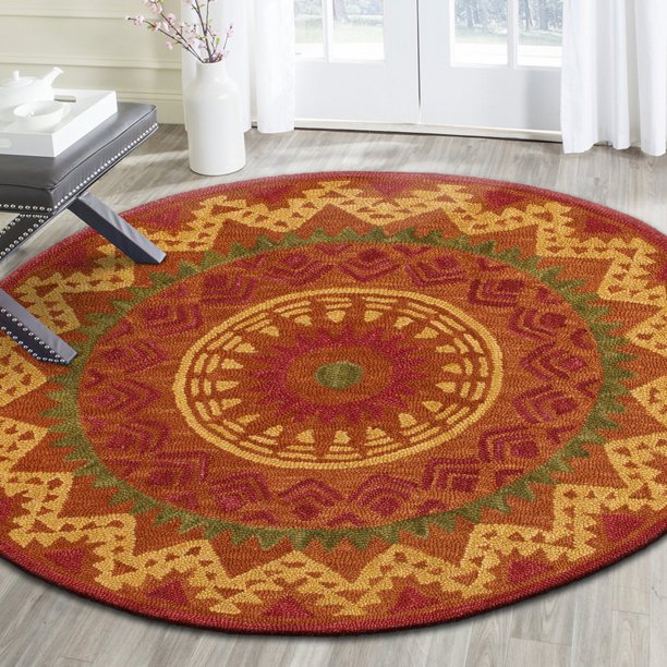 Dazzle Southwestern Medallion Indoor Round Rug ( 6 ft x 6 ft )