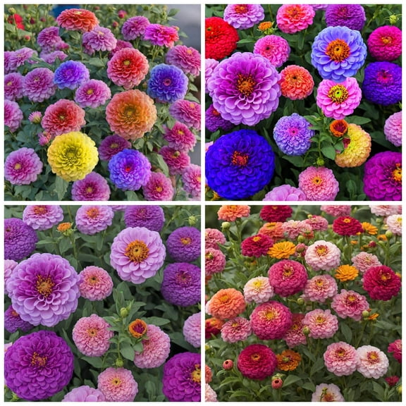 1000 Crazy Blend Zinnia Seeds for MVR1 Planting Non-GMO Mixed Color Zinnia Flowers Seeds for Home Yard Garden Heirloom Wildflower