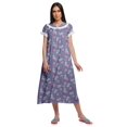 thumbnail image 1 of Moomaya Chemise de Nuit à Manches Courtes Imprimée pour Femmes en Coton, 1 of 5