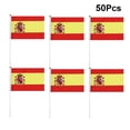 thumbnail image 2 of 50pcs Hand Held Small Spain Flag On Stick International World Country Stick Flags Banners Party Decoration, 2 of 3