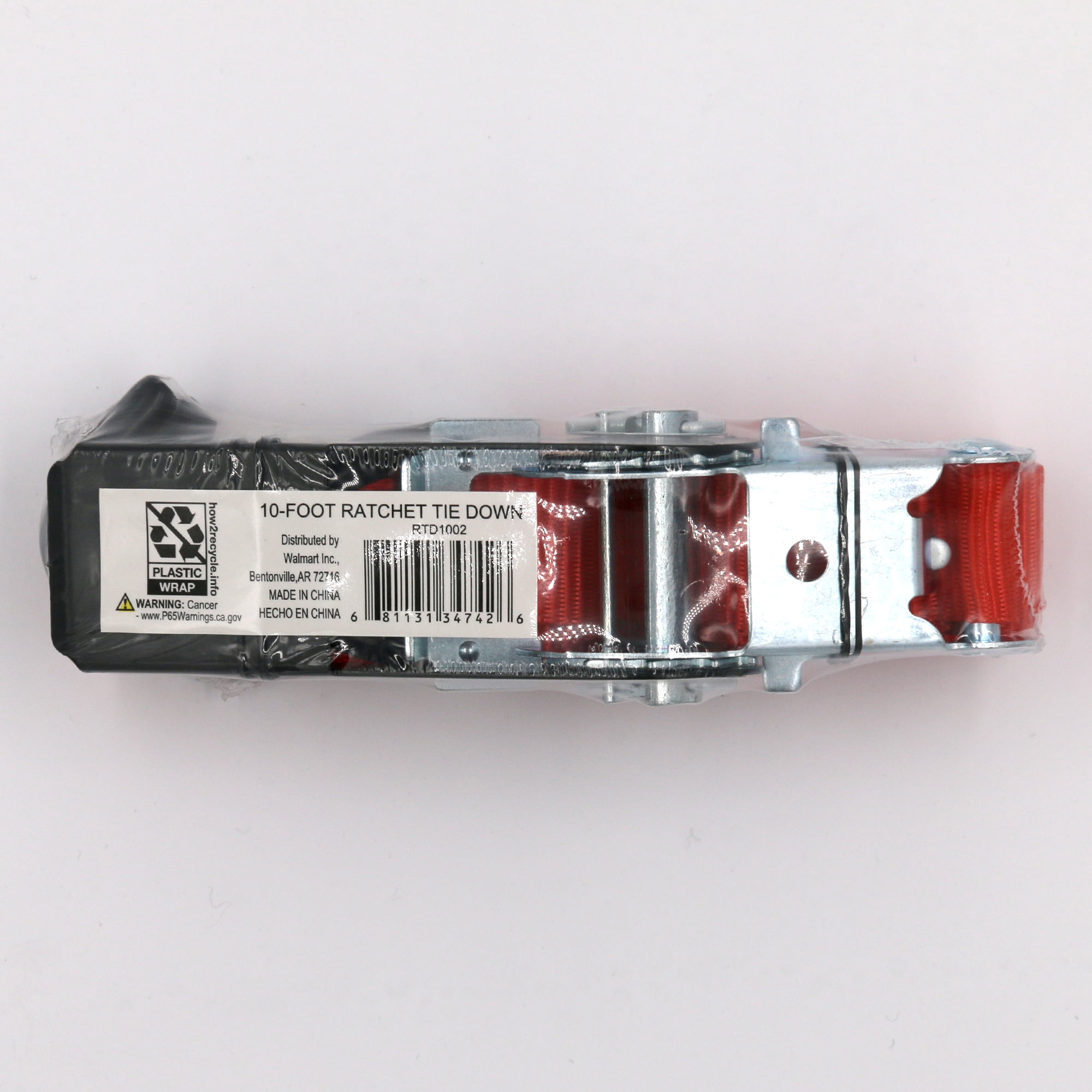 Hyper Tough 10 feet Steel Ratchet Tie Down, 300 lbs