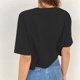 thumbnail image 3 of Top corto de moda para mujer: camiseta informal de manga corta estampada para el verano con diseño moderno, tejido transpirable y tallas versátiles, 3 of 5