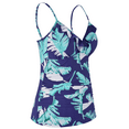 thumbnail image 2 of Hilor Women's Tankini Tops Shirred Ruffled Swimsuits V Neck Swimwear Top, 2 of 5