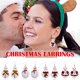 thumbnail image 1 of Fiudx Liquidación De Joyas La Niña Con Aretes De Cuero De Muñeco De Nieve Navideño Se Suma A La Atmósfera Festiva, 1 of 3