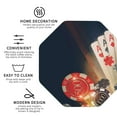 thumbnail image 4 of Disketp Casino Poker Chips Funny Coasters,4 Pcs Leather Coasters With Holder, Perfect Housewarming Hostess Gifts,Protect Furniture From Water Marks Scratch, 4 of 9