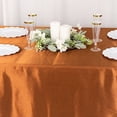thumbnail image 5 of BalsaCircle 90" x 132" Satin Rectangular Tablecloth Cinnamon Brown, 5 of 8