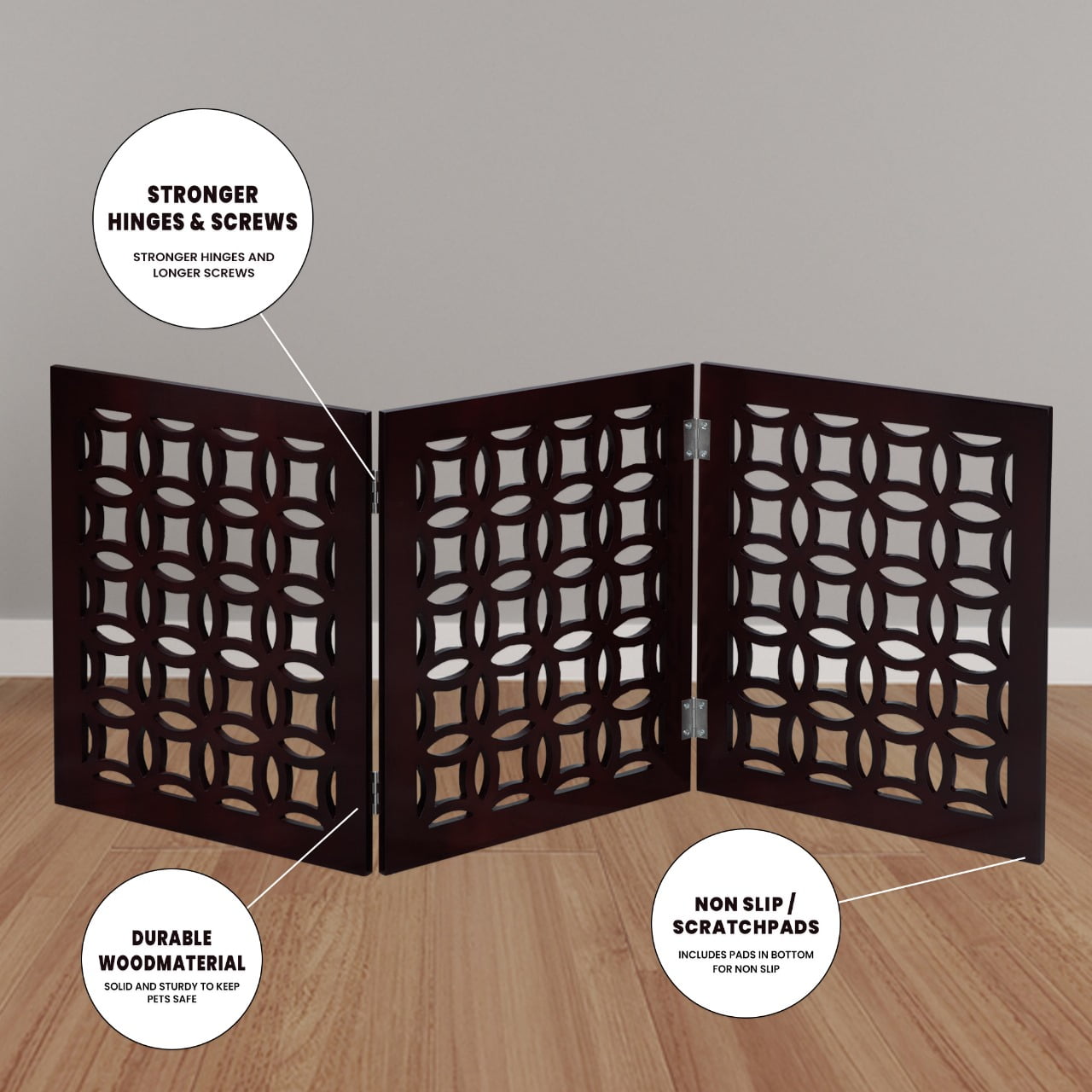 Freestanding Wooden Pet Gate