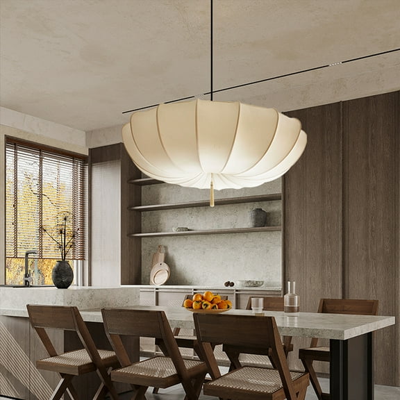 Arturesthome Nordic Medieval Fabric Pendant Lamp French Hotel Living Room Chandelier