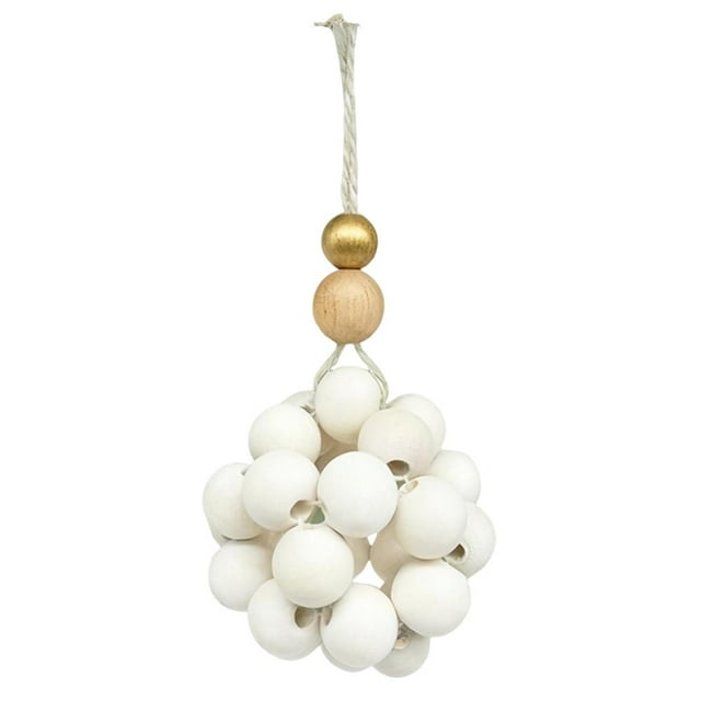 Christmas Wooden Beads with Rope, Natural Christmas ornaments Hot Y8