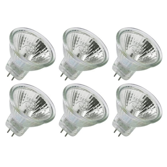 CTKcom MR11 12v 20w Halogen Bulbs(6 Pack)- Precision Halogen Reflector Fiber Optic Light Bulb with Glass Cover Dimmable Halogen Flood Bulb Warm White 2700K