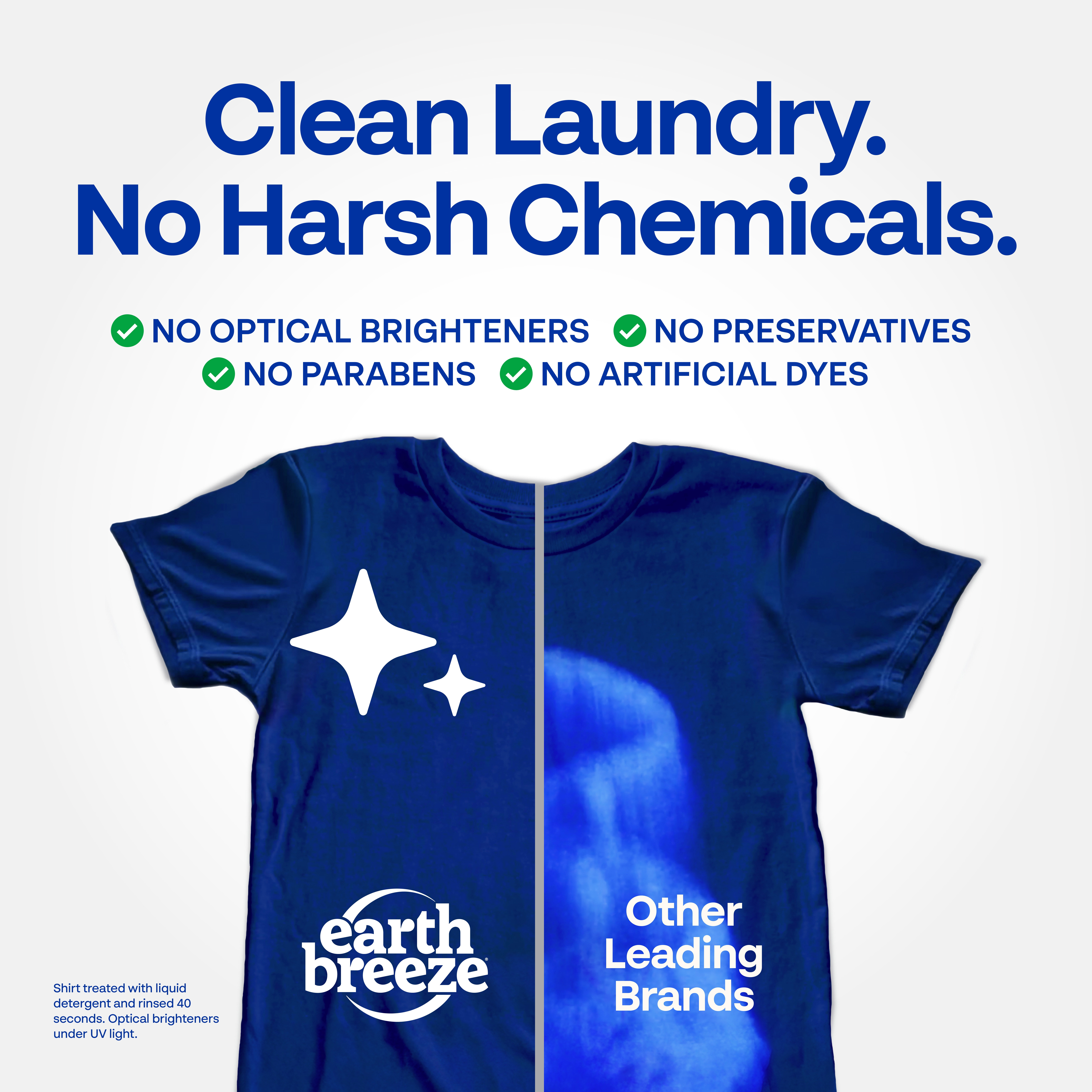 Earth Breeze Hypoallergenic Laundry Detergent Sheets, Fresh Scent, Odor Fighting, 60 Loads
